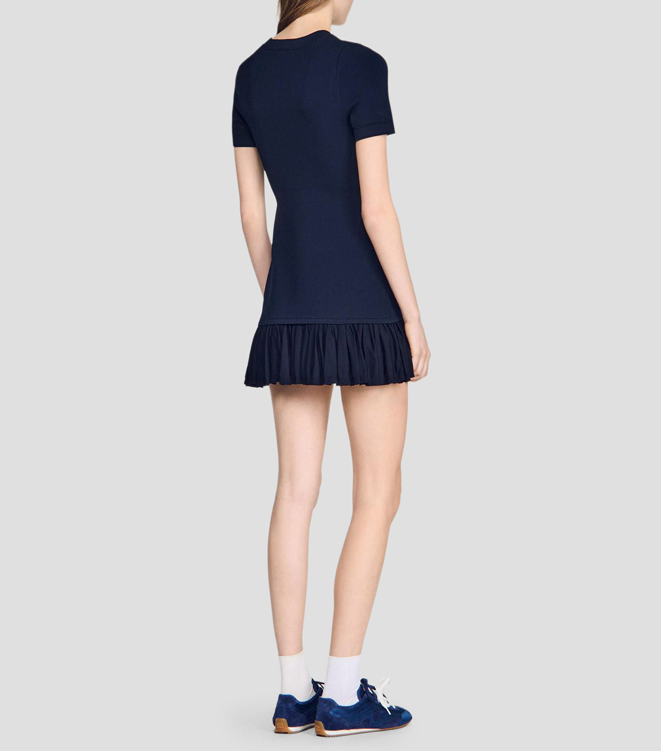 Vestido corto liso Mujer